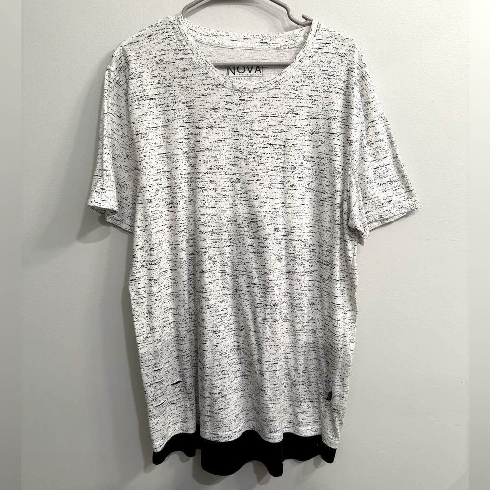 Nova Industries - Layered T-Shirt - White/Black - XL